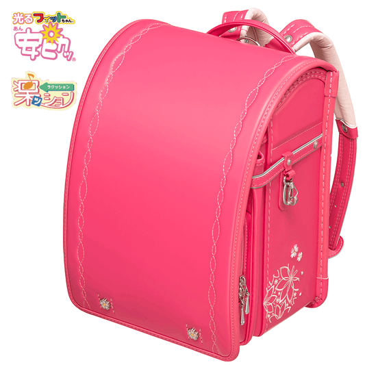 フィットちゃんランドセル べっぴんさん(ホットピンク×ホットピンク) 安ピカッタイプ＋楽ッション