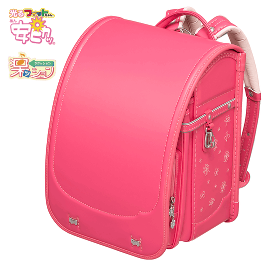 フィットちゃんランドセル シュシュ・フローラ(ホットピンク×ホットピンク) 安ピカッタイプ+楽ッション