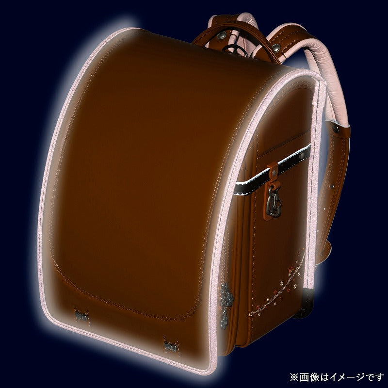 【3月1日販売開始】フィットちゃんランドセル プティガール(キャメル×チョコ) 安ピカッタイプ＋楽ッション　