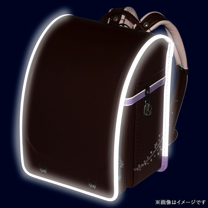 【3月1日販売開始】フィットちゃんランドセル プティガール(ココアブラウン×ラベンダー) 安ピカッタイプ＋楽ッション　