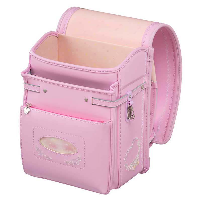 【3月1日販売開始】フィットちゃんランドセル ルル・フラワー(ベビーピンク×ベビーピンク) 安ピカッタイプ+楽ッション 軽量タイプ