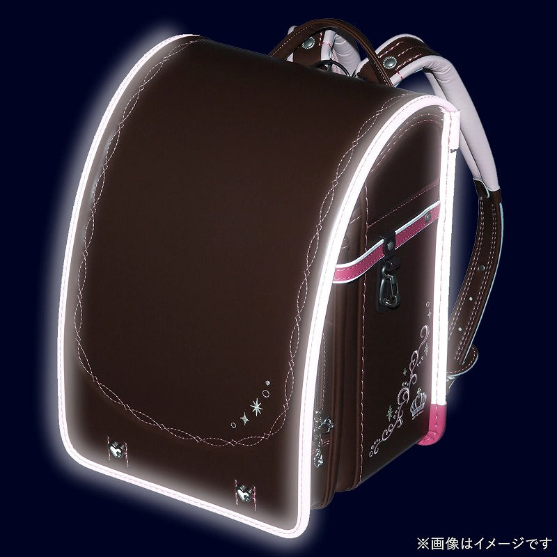 フィットちゃんランドセル リトルスタープリンセス(ブラウン×ホットピンク) 安ピカッタイプ＋楽ッション　