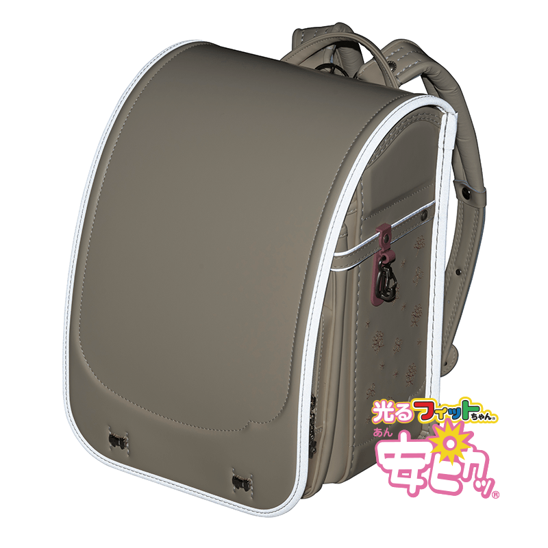 フィットちゃんランドセル シュシュ・フローラ(ベージュ×ベージュ) 安ピカッタイプ+楽ッション