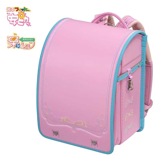 【軽量タイプ】フィットちゃんランドセル パステルガール (ベビーピンク×アクア) 安ピカッタイプ＋楽ッション