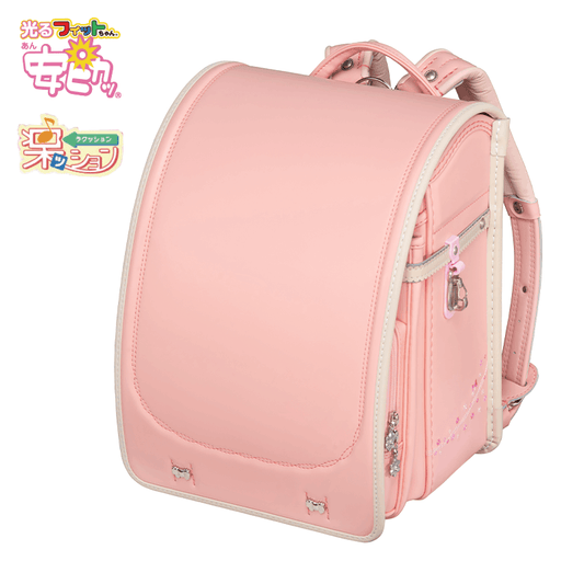 【3月1日販売開始】フィットちゃんランドセル プティガール(ペールピンク×ベージュ) 安ピカッタイプ＋楽ッション　