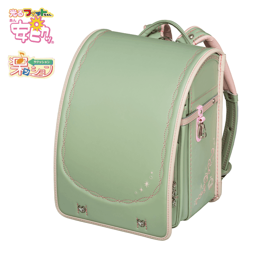 フィットちゃんランドセル リトルスタープリンセス(ピスタチオグリーン×ベージュ) 安ピカッタイプ＋楽ッション
