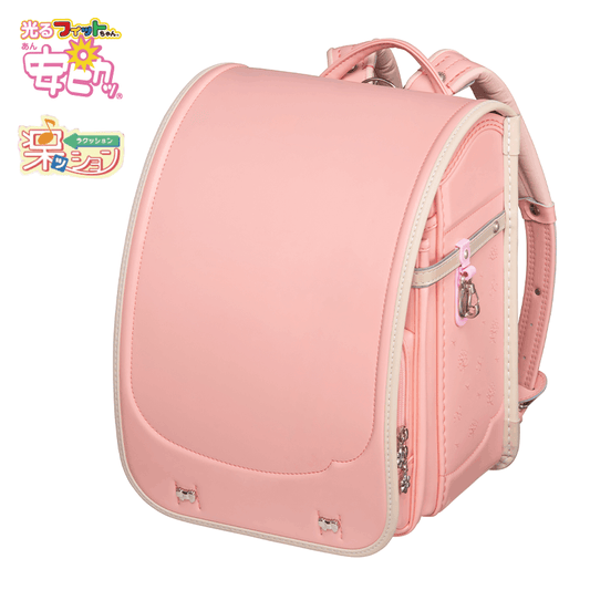 フィットちゃんランドセル シュシュ・フローラ(ペールピンク×ベージュ) 安ピカッタイプ+楽ッション