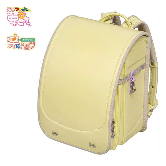 フィットちゃんランドセル シュシュ・フローラ(ルミナスイエロー×ベージュ) 安ピカッタイプ+楽ッション
