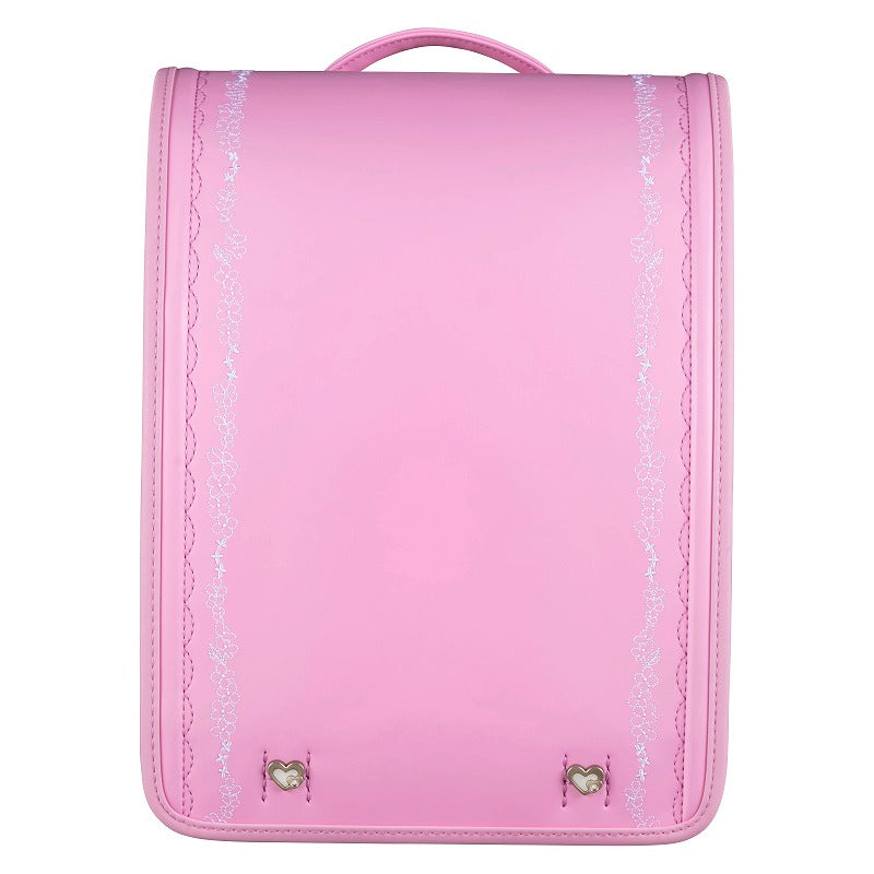 【3月1日販売開始】フィットちゃんランドセル ルル・フラワー(ベビーピンク×ベビーピンク) 安ピカッタイプ+楽ッション 軽量タイプ