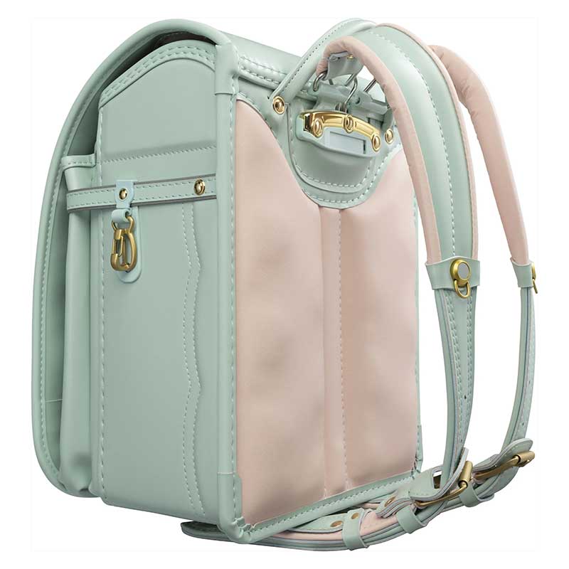 【3月1日販売開始】フィットちゃんランドセル フロル(ミント×ミント) 安ピカッタイプ＋楽ッション