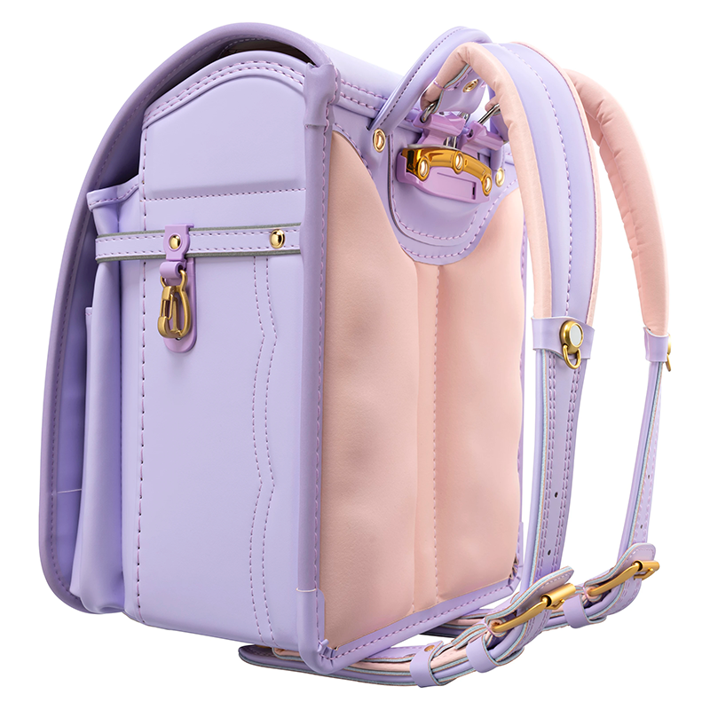 【3月1日販売開始】フィットちゃんランドセル フロル(ペールラベンダー×ペールラベンダー) 安ピカッタイプ＋楽ッション