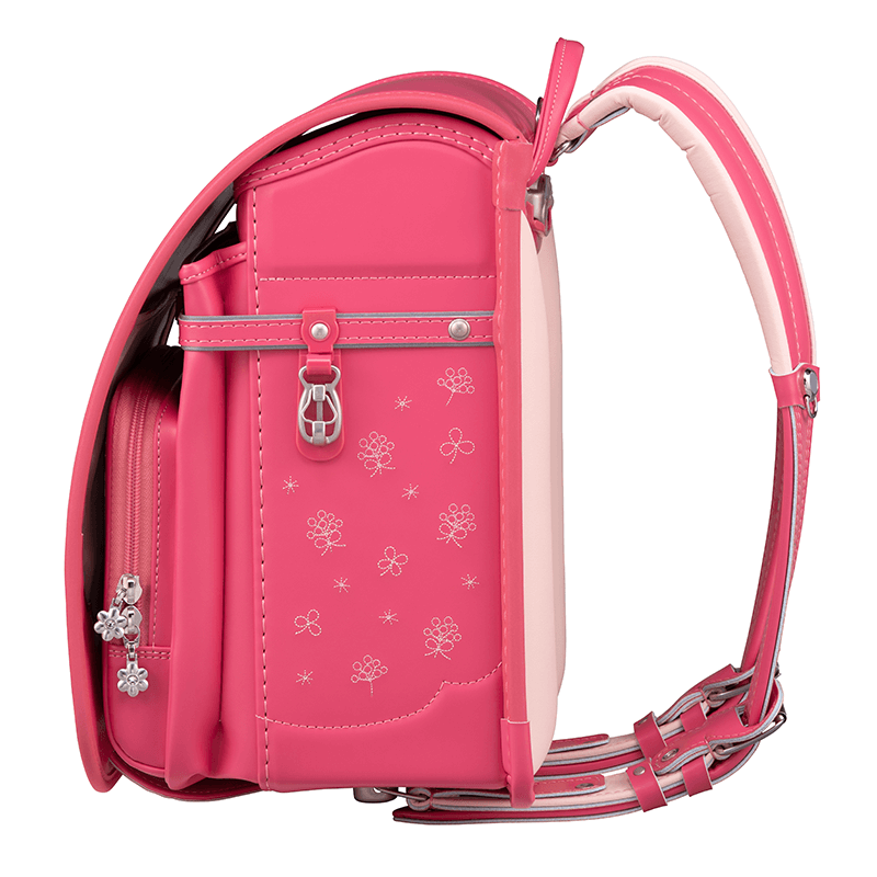 フィットちゃんランドセル シュシュ・フローラ(ホットピンク×ホットピンク) 安ピカッタイプ+楽ッション