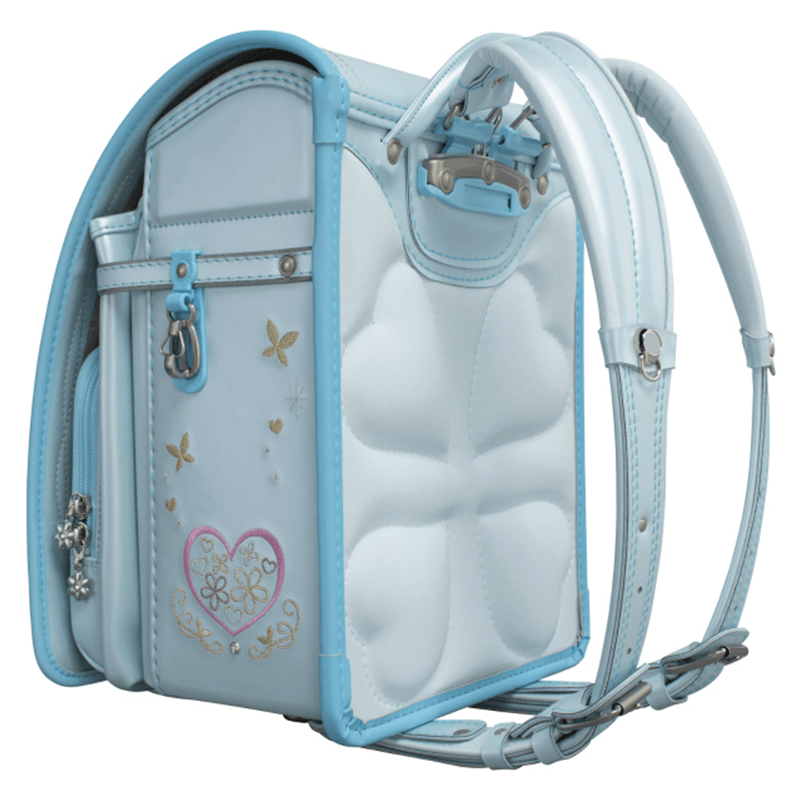 フィットちゃんランドセル プラチナフラワー(ミントグリーン×アクア) 安ピカッタイプ+楽ッション