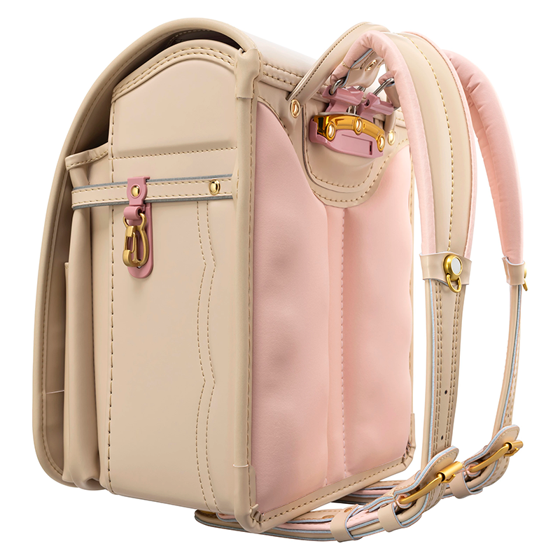 【3月1日販売開始】フィットちゃんランドセル フロル(ベージュ×ベージュ) 安ピカッタイプ＋楽ッション