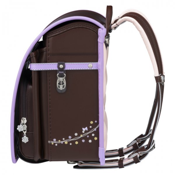 【3月1日販売開始】フィットちゃんランドセル プティガール(ココアブラウン×ラベンダー) 安ピカッタイプ＋楽ッション　