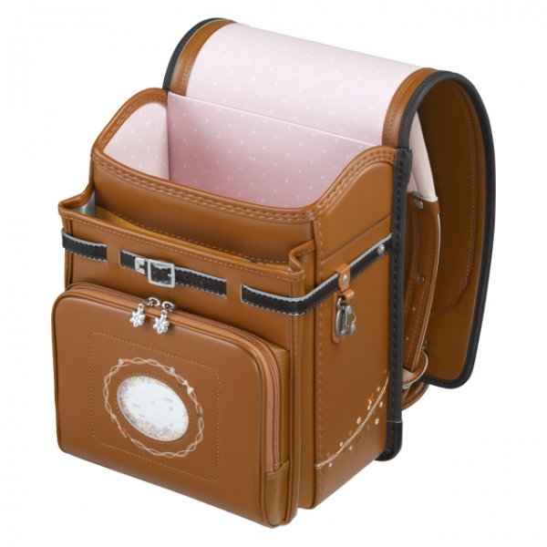 【3月1日販売開始】フィットちゃんランドセル プティガール(キャメル×チョコ) 安ピカッタイプ＋楽ッション　