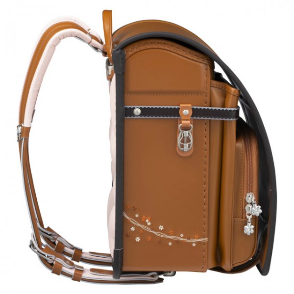 【3月1日販売開始】フィットちゃんランドセル プティガール(キャメル×チョコ) 安ピカッタイプ＋楽ッション　