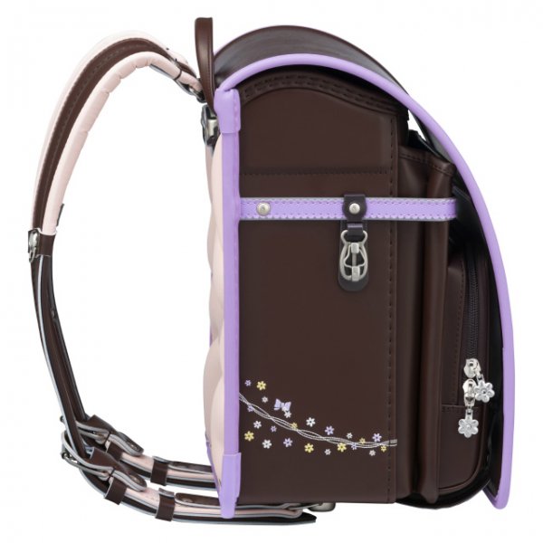 【3月1日販売開始】フィットちゃんランドセル プティガール(ココアブラウン×ラベンダー) 安ピカッタイプ＋楽ッション　