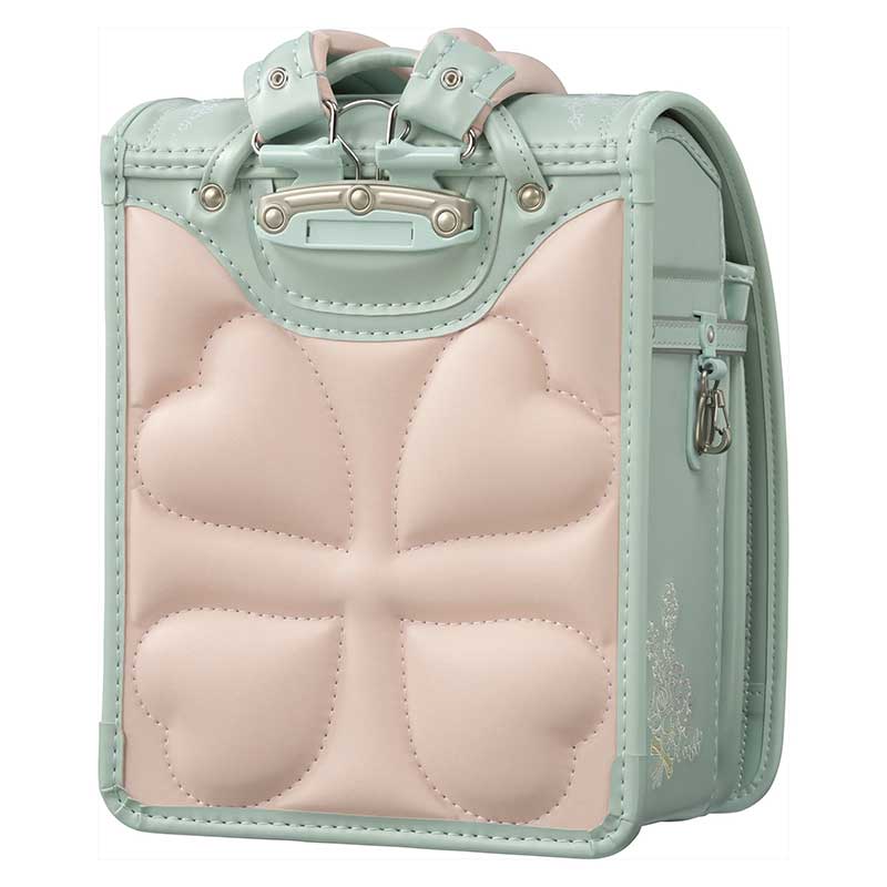 【3月1日販売開始】フィットちゃんランドセル ルル・フラワー(ミント×ミント) 安ピカッタイプ+楽ッション 軽量タイプ