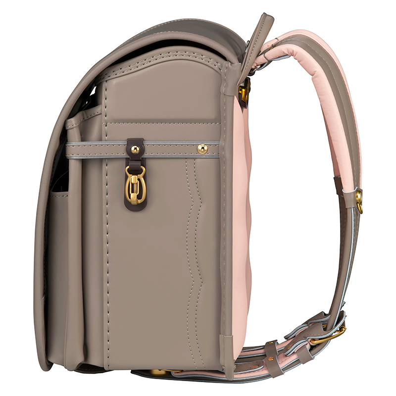 【3月1日販売開始】フィットちゃんランドセル フロル(スモークブラウン×スモークブラウン) 安ピカッタイプ＋楽ッション