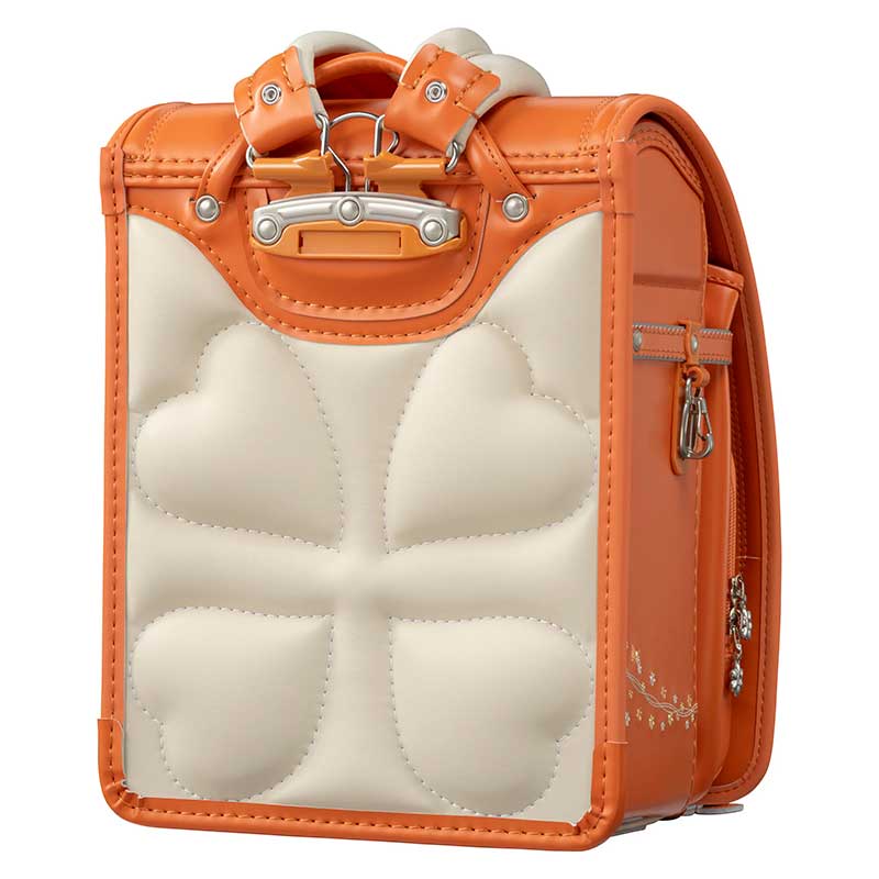 【3月1日販売開始】フィットちゃんランドセル プティガール(オレンジ×オレンジ）安ピカッタイプ＋楽ッション　