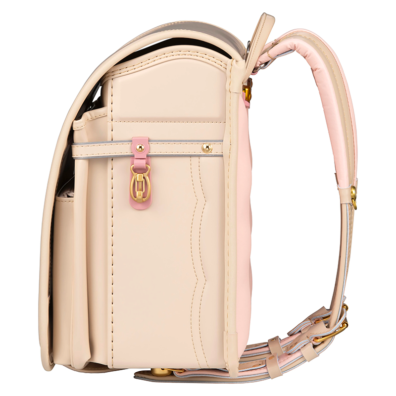 【3月1日販売開始】フィットちゃんランドセル フロル(ベージュ×ベージュ) 安ピカッタイプ＋楽ッション