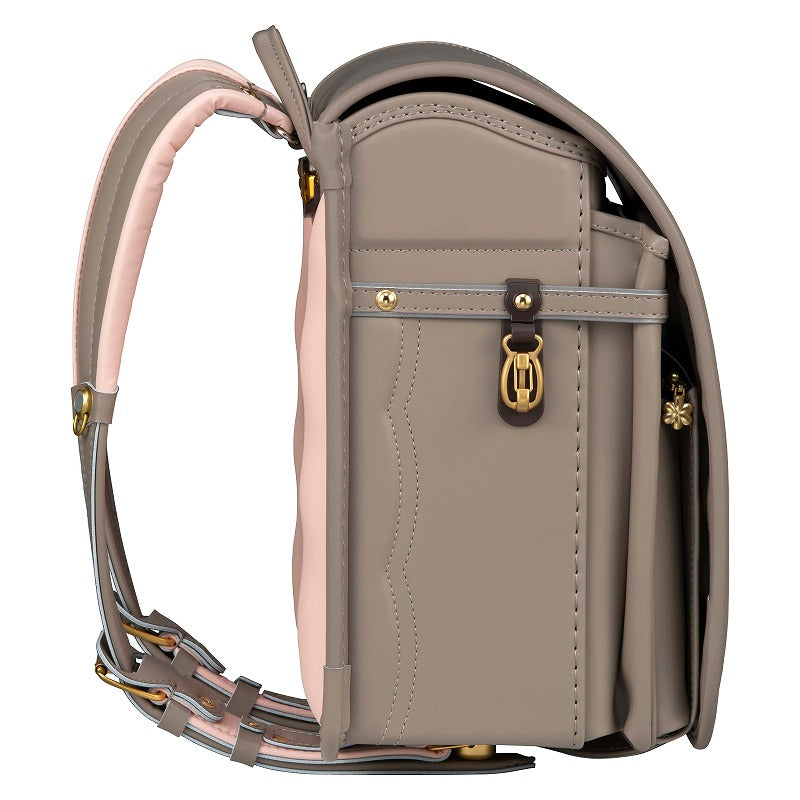 【3月1日販売開始】フィットちゃんランドセル フロル(スモークブラウン×スモークブラウン) 安ピカッタイプ＋楽ッション