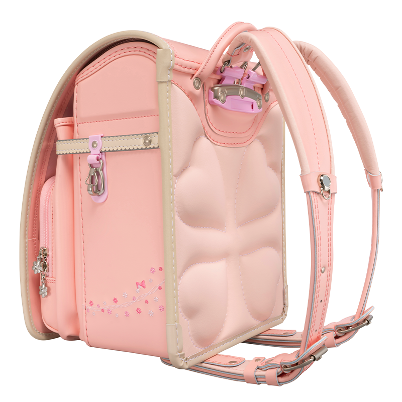 【3月1日販売開始】フィットちゃんランドセル プティガール(ペールピンク×ベージュ) 安ピカッタイプ＋楽ッション　