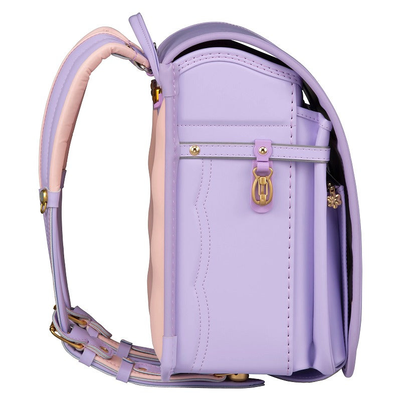 【3月1日販売開始】フィットちゃんランドセル フロル(ペールラベンダー×ペールラベンダー) 安ピカッタイプ＋楽ッション