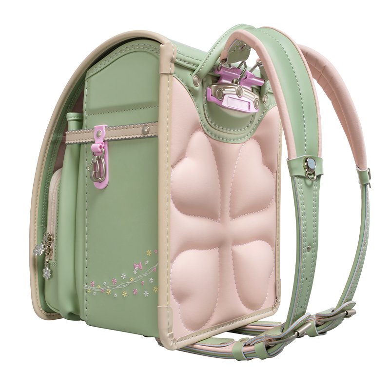 【3月1日販売開始】フィットちゃんランドセル プティガール(ピスタチオグリーン×ベージュ) 安ピカッタイプ＋楽ッション　