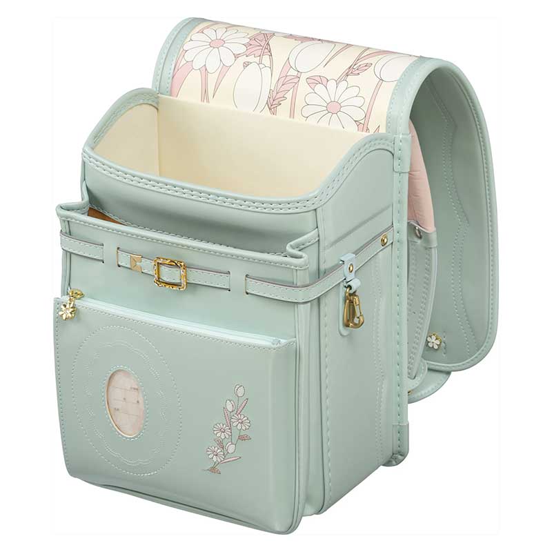 【3月1日販売開始】フィットちゃんランドセル フロル(ミント×ミント) 安ピカッタイプ＋楽ッション