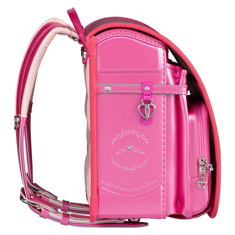【3月1日販売開始】フィットちゃんランドセル リノル(パールピンク×ホットピンク) 安ピカッタイプ＋楽ッション