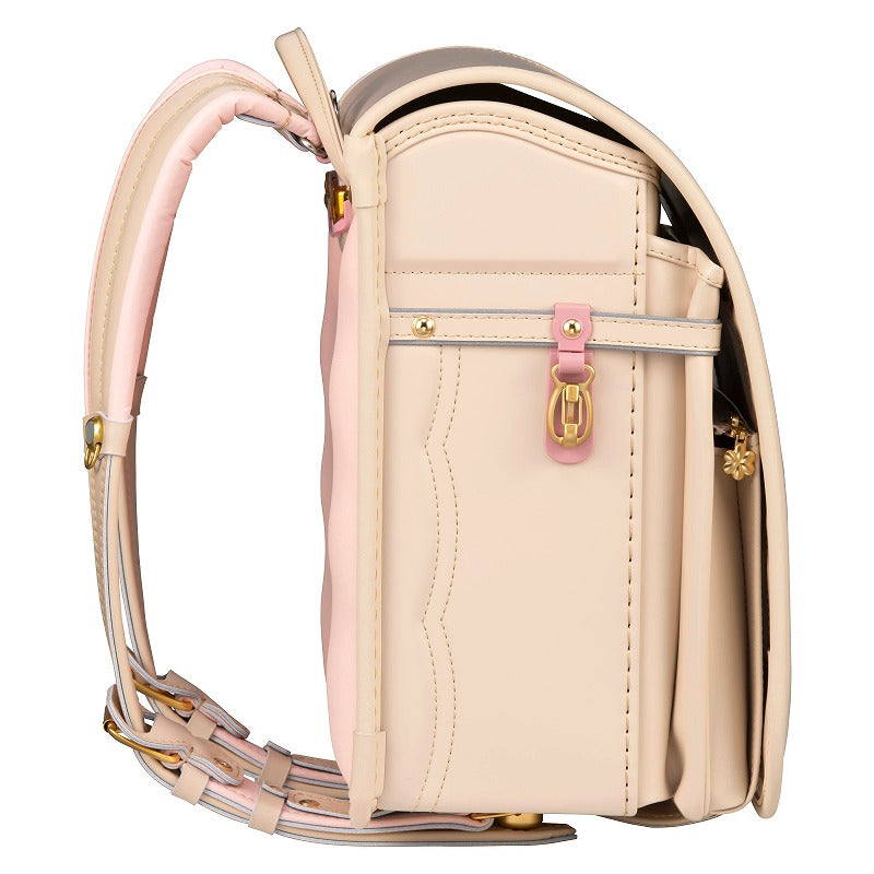 【3月1日販売開始】フィットちゃんランドセル フロル(ベージュ×ベージュ) 安ピカッタイプ＋楽ッション