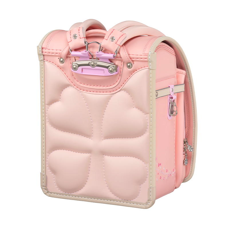 【3月1日販売開始】フィットちゃんランドセル プティガール(ペールピンク×ベージュ) 安ピカッタイプ＋楽ッション　