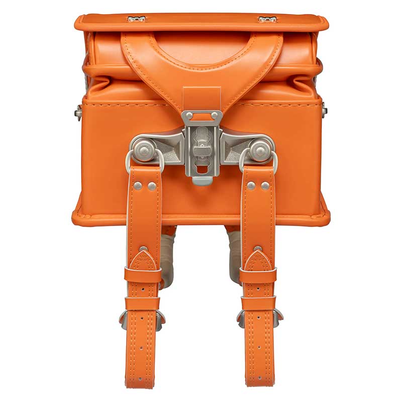 【3月1日販売開始】フィットちゃんランドセル プティガール(オレンジ×オレンジ）安ピカッタイプ＋楽ッション　