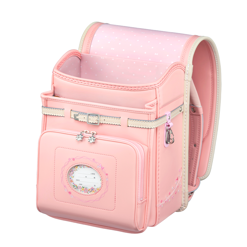 【3月1日販売開始】フィットちゃんランドセル プティガール(ペールピンク×ベージュ) 安ピカッタイプ＋楽ッション　