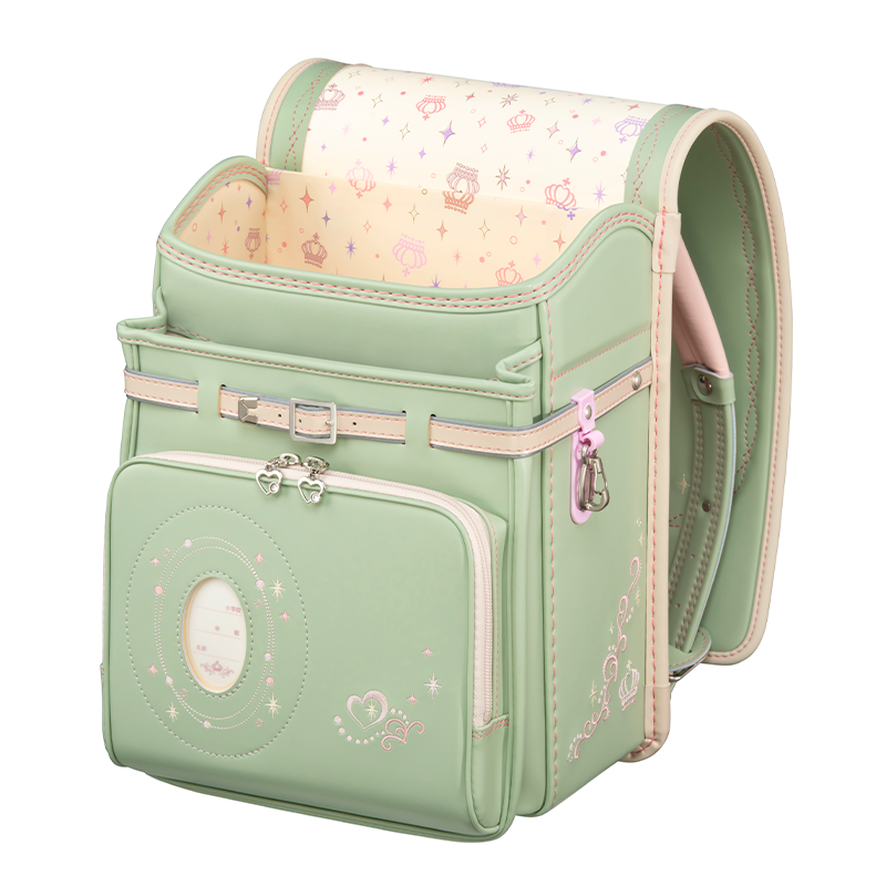 フィットちゃんランドセル リトルスタープリンセス(ピスタチオグリーン×ベージュ) 安ピカッタイプ＋楽ッション
