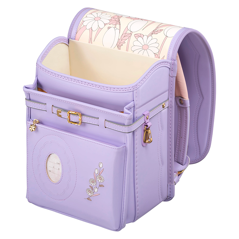 【3月1日販売開始】フィットちゃんランドセル フロル(ペールラベンダー×ペールラベンダー) 安ピカッタイプ＋楽ッション