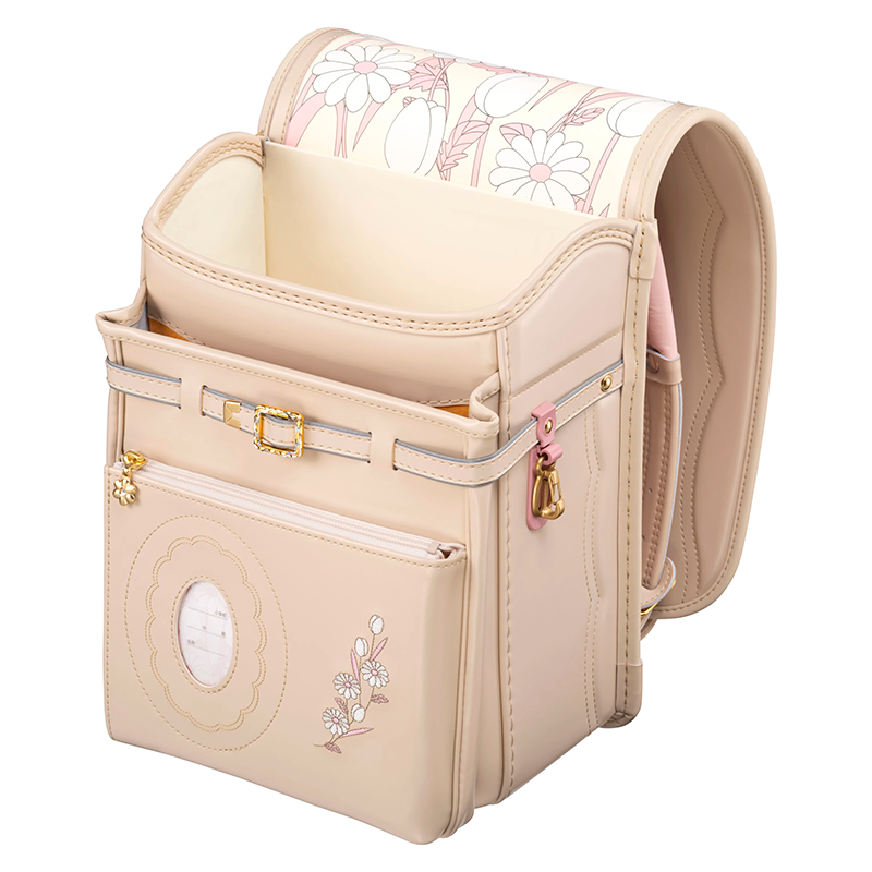 【3月1日販売開始】フィットちゃんランドセル フロル(ベージュ×ベージュ) 安ピカッタイプ＋楽ッション