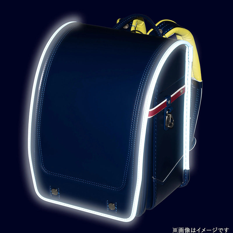 フィットちゃんランドセル アスリートボーイワイド(マリン×レッド/背ライム) 安ピカッタイプ＋楽ッション ワイドタイプ