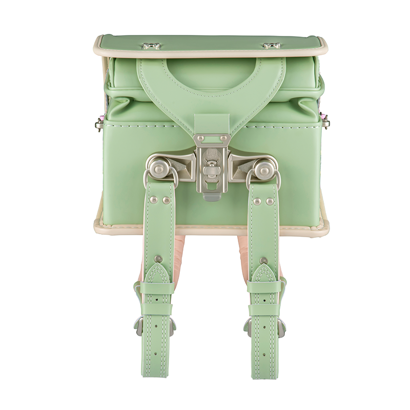 【3月1日販売開始】フィットちゃんランドセル プティガール(ピスタチオグリーン×ベージュ) 安ピカッタイプ＋楽ッション　