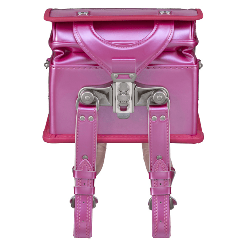 フィットちゃんランドセル プラチナフラワー(パールピンク×ホットピンク) 安ピカッタイプ+楽ッション