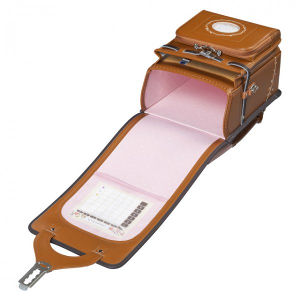 【3月1日販売開始】フィットちゃんランドセル プティガール(キャメル×チョコ) 安ピカッタイプ＋楽ッション　