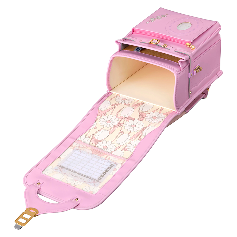 【3月1日販売開始】フィットちゃんランドセル フロル(ベビーピンク×ベビーピンク) 安ピカッタイプ＋楽ッション