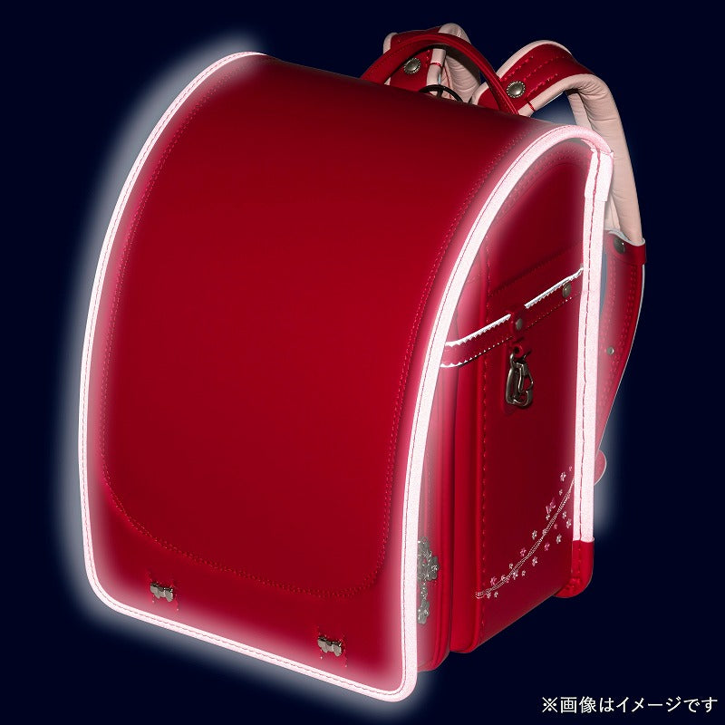 【3月1日販売開始】フィットちゃんランドセル プティガール(チェリー×チェリー) 安ピカッタイプ＋楽ッション　