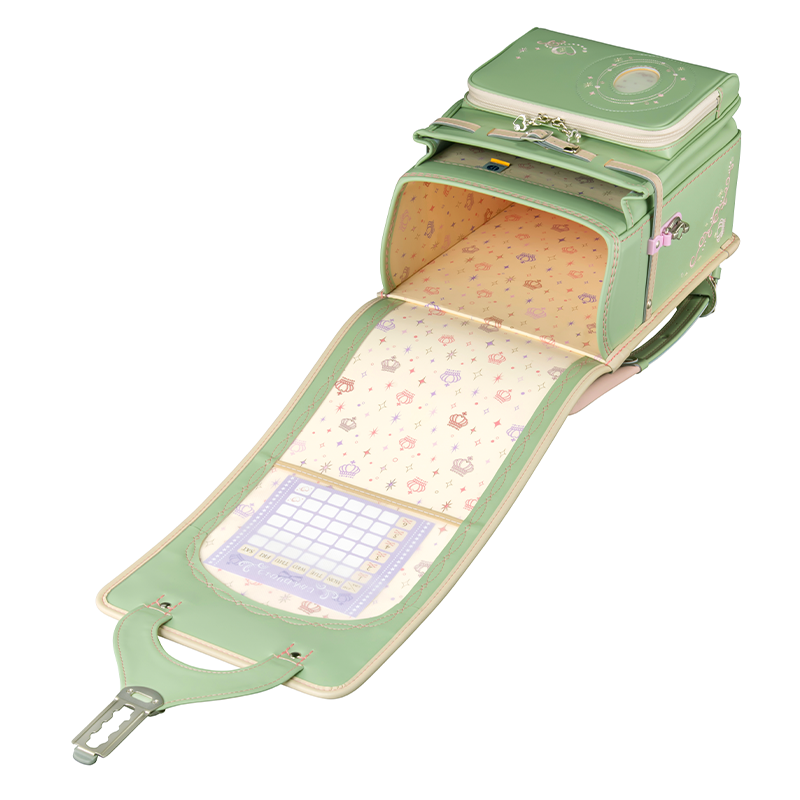 フィットちゃんランドセル リトルスタープリンセス(ピスタチオグリーン×ベージュ) 安ピカッタイプ＋楽ッション