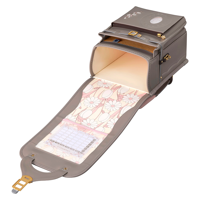 【3月1日販売開始】フィットちゃんランドセル フロル(スモークブラウン×スモークブラウン) 安ピカッタイプ＋楽ッション