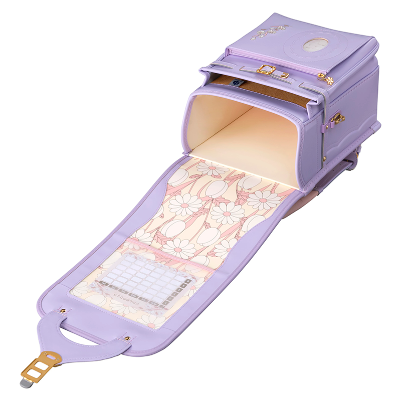 【3月1日販売開始】フィットちゃんランドセル フロル(ペールラベンダー×ペールラベンダー) 安ピカッタイプ＋楽ッション