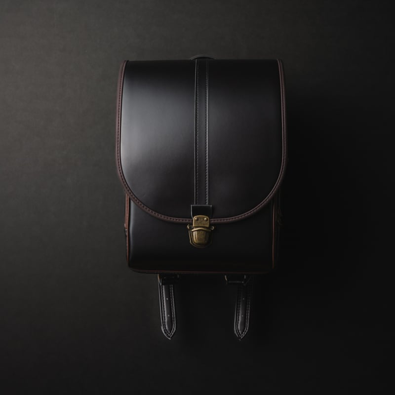 【3月1日販売開始】Oeuf＋ランドセル - Black Antique（ブラックアンティーク×チョコ）