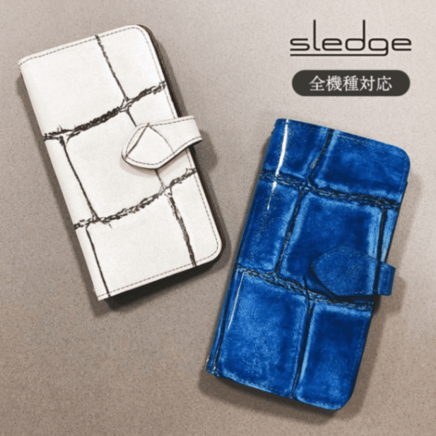 sledge（スレッジ）Large croco（ラージクロコ）サイドスナップスマホケース　A105N